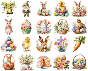 Springtime Cheer. Watercolor Illustrations for Children and Families