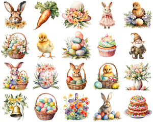 Watercolor Easter Illustrations for a Colorful Celebration