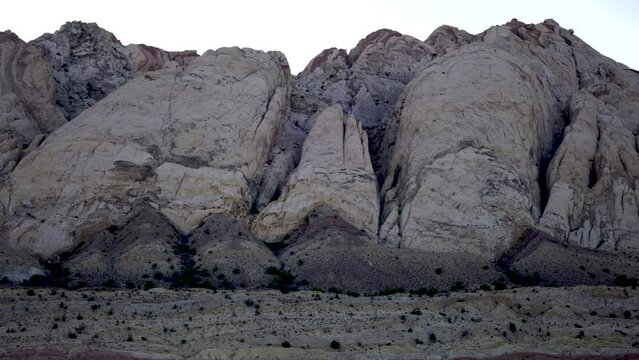 Aerial view of deserwt mountains