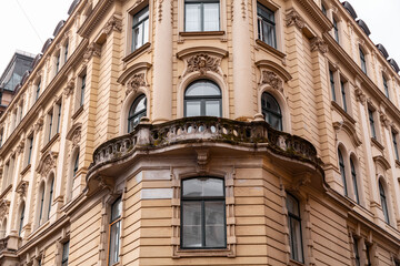 Fototapeta na wymiar Ornamental detail from classic buildings in Munich, Germany