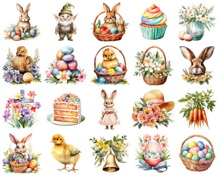 Whimsical Watercolor Art for Family Easter Celebrations