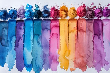 A bright colorful set of modern watercolor backgrounds useful for any project in which color makes the difference