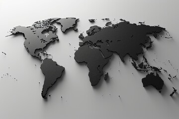 Clean white background with dotted world map