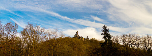 historic braunfels castle in germany panorama - obrazy, fototapety, plakaty