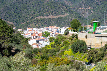 Fototapeta na wymiar Panoramic view of Istan village in Istan, Spain