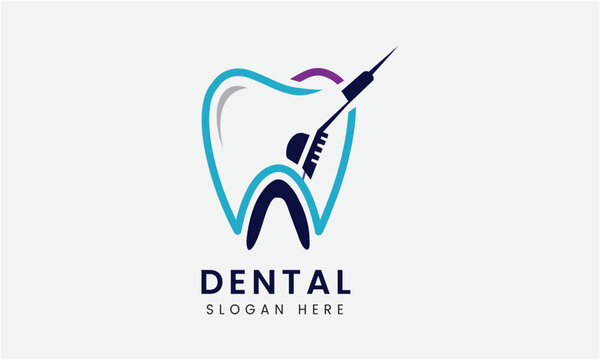 Dental teeth mouth health medical clinic logo icon symbol vector template design idea