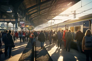  People waiting for the train in Milan. Milan is the capital and largest city of Italy. © Creative
