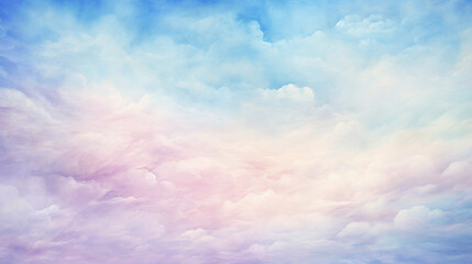 Fototapeta na wymiar abstract dreamy pastel watercolor sky texture copy space background, ethereal and serene