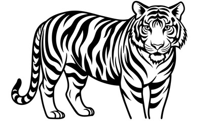 Tiger Silhouette Vector Art for Captivating Designs