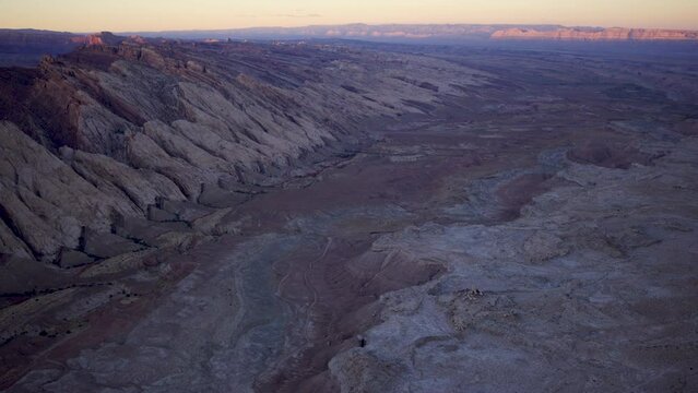 Red rock mountains at sunset