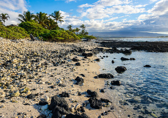 The Rocky Shoreline of Giada's Beach, Hawaii Island, Hawaii, USA