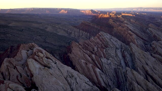 Red rock mountains at sunset