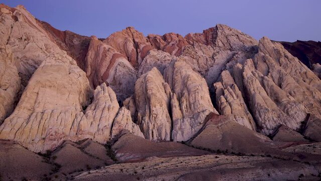Aerial view of desert mountains