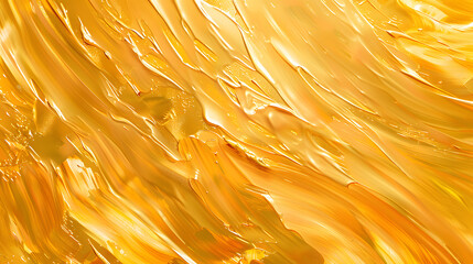 Vibrant Abstract Art: A Hand-Drawn Vector Illustration in Golden Texture, Showcasing Brushstrokes...