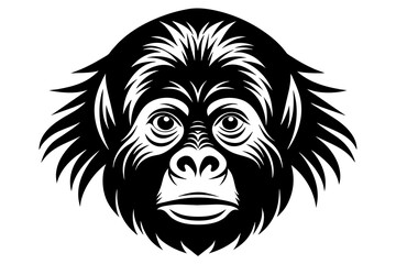 orangutan silhouette vector illustration