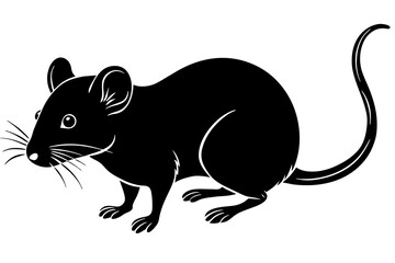 mouse silhouette vector illustration