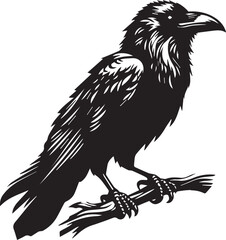 Raven Silhouettes Raven EPS Vector Raven Clipart	
