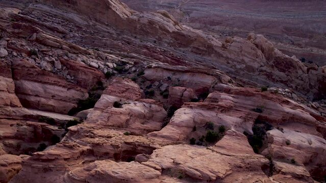 Abstract view of unique desert rocks