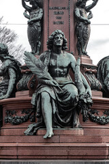 Fototapeta na wymiar Maxmonument, statue of King Maxmillian II on Maximilanstrasse in Munich, Germany