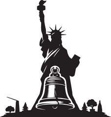 Liberty Bell Silhouettes Liberty Bell EPS Vector Liberty Clipart	
