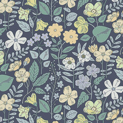 Pattern flower floral spring blossom illustration vector fabric textile design leaf leaves