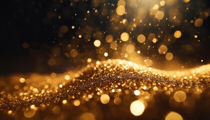 abstract luxury gold background with gold particles glitter vintage lights background christmas...