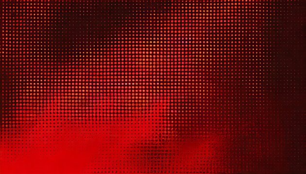 blurry red gradient background with halftone dots gradiation overlay use as creative concept pop art red halftone comics background black dots on red background