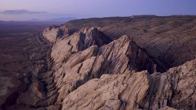 Desert mountains at dusk