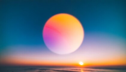 retro sun in 80 s style vaporvave retrowave synthwave futuristic background with sunset trendy design for sci fi cyber abstract poster print abstract pastel holographic blurred grainy gradient