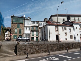 Zona de Mazarelos en Santiago de Compostela, Galicia - obrazy, fototapety, plakaty