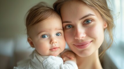 mother and baby isolated on transparent background
