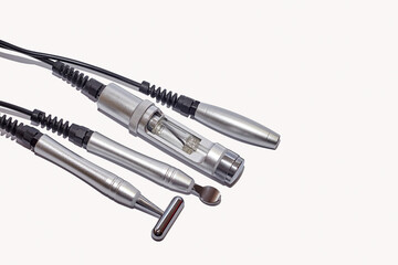 Nozzles for cosmetology procedures isolated on a white background