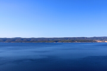 Obraz premium Lush plants on the small island in the Adriatic sea.