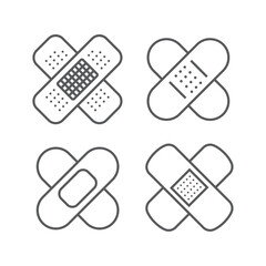 Adhesive plaster icon design, isolated on white background, vector illustration
