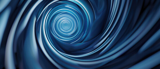 Abstract blue swirl concentric pattern