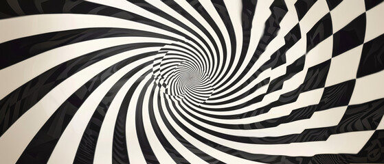 Monochrome striped vortex optical illusion