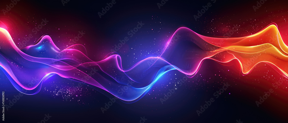 Canvas Prints background of vibrant abstract energy flow in neon colors