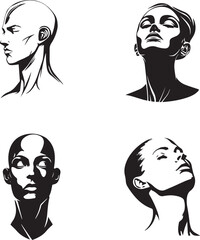 Head art vector concept. Artist illustration.