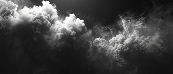 Dark cloudy atmospheric smoke texture - obrazy, fototapety, plakaty