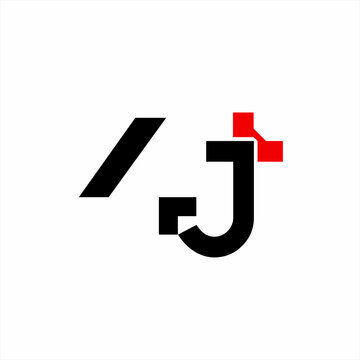 4J logo design with cross on letter J.