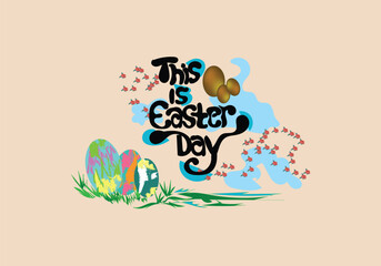 EASTER DAY greeting card design