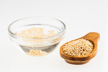 Quinoa cereal soaked in water - Chenopodium quinoa