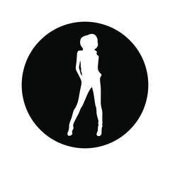 Model girl template icon