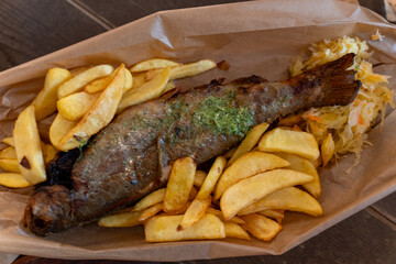Succulent fried fish and chips