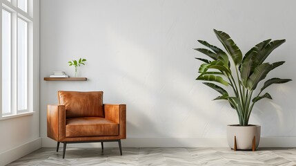 modern interior with a plant