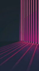 Abstract neon light installation