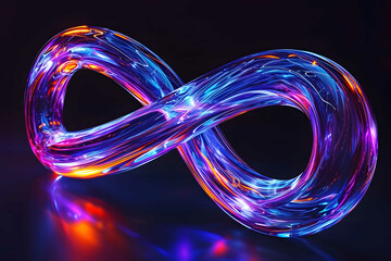 Vibrant Light Painting on Black Background