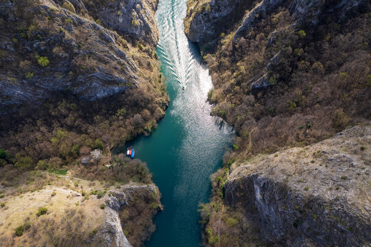View of Matka Canyon in North Macedonia