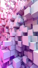 Abstract pink and purple cubes background