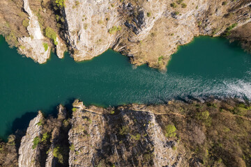 View of Matka Canyon in North Macedonia